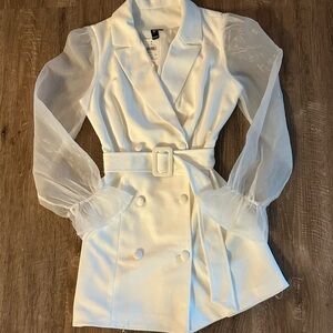 Windsor White Blazer Dress NWT